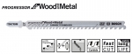 BOSCH T367XHM Progressor for Wood and Metal keményfémlapkás szúrófűrészlap (3db)